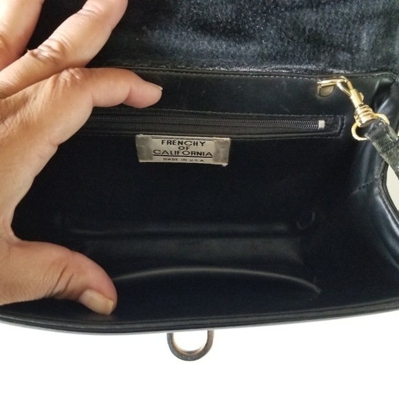 Vintage Frenchy of California | Pewter Leather Clutch Purse - Picture 5 of 11